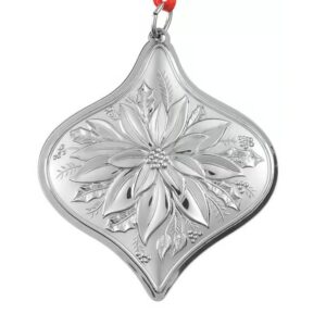 1985 Poinsettia Flower Sterling Silver Ornament by Towle 3rd Edition
