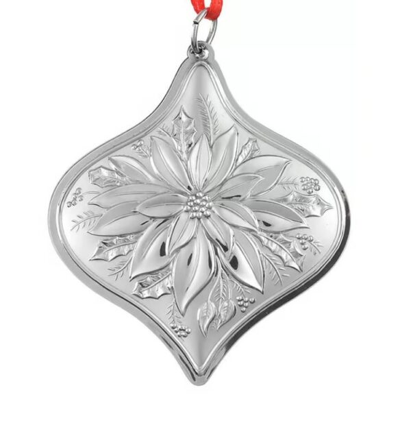 1985 Poinsettia Flower Sterling Silver Ornament by Towle 3rd Edition