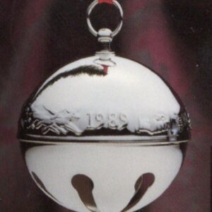 1989 Silver Plated Sleigh Bell Christmas Ornament by Wallace