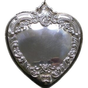 ​​1992 Grande Baroque Heart Sterling Silver Christmas Ornament by Wallace 1st Edition