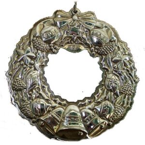 1995 Wreath with Bells Sterling Silver Christmas Ornament by Wallace 2nd Edition