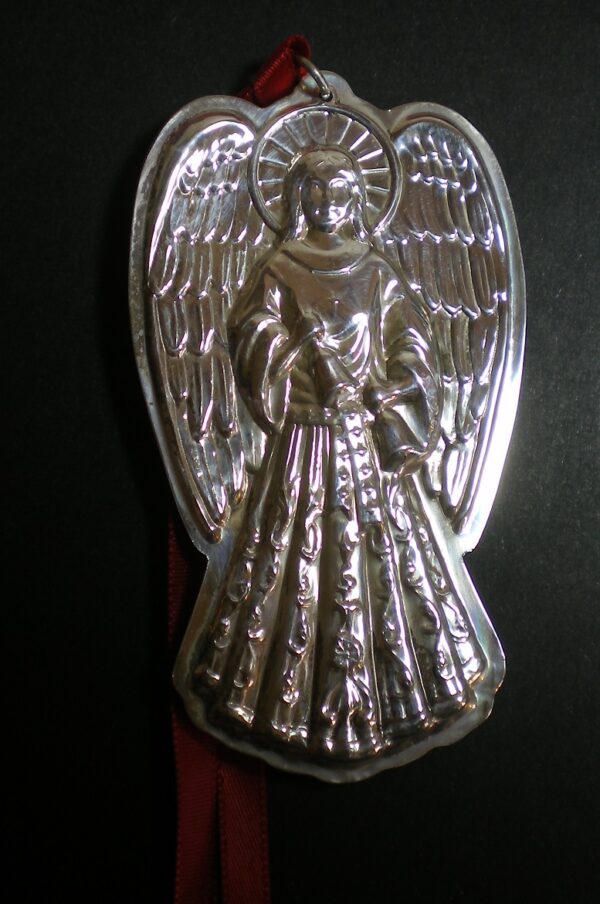 1996 Towle Angel with Bells Sterling Silver Christmas Ornament 6th Edition