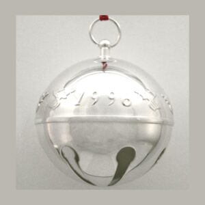 1996 Silver Plated Sleigh Bell Christmas Ornament by Wallace