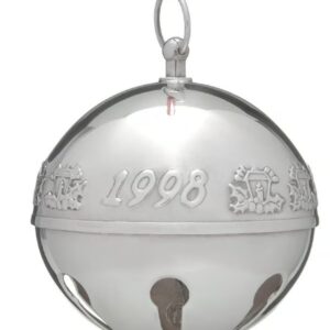 1998 Silver Plated Sleigh Bell Christmas Ornament by Wallace