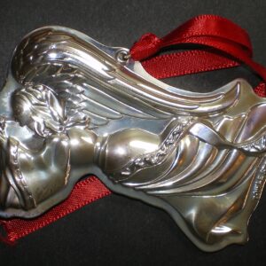 1998 Towle Flying Angel with Horn Sterling Silver Christmas Ornament 8th Edition