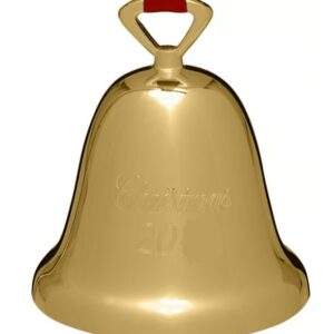 2000 Gold Plated Christmas Bell Ornament by Reed and Barton