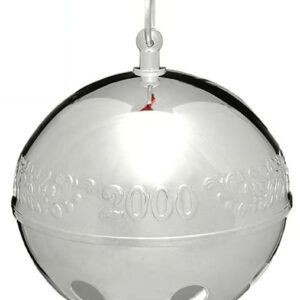 2000 Silver Plated Sleigh Bell Christmas Ornament by Wallace