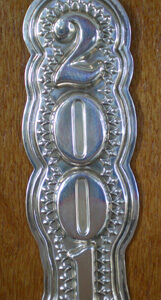 Year 2001 Drop Down Icicle Sterling Christmas Ornament Pendant by Towle