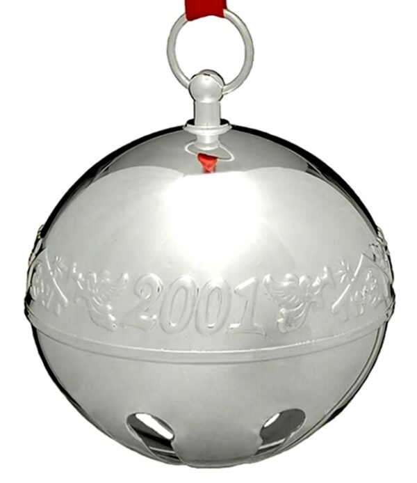 2001 Wallace Sterling Silver Sleigh Bell Christmas Ornament 7th Edition