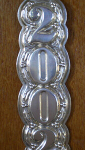 Year 2002 Drop Down Icicle Sterling Christmas Ornament Pendant by Towle