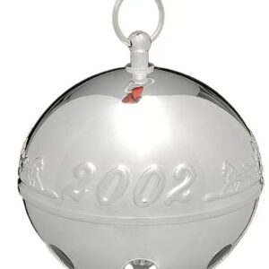 2002 Silver Plated Sleigh Bell Christmas Ornament by Wallace