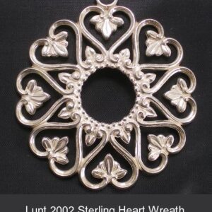 2002 Wreath Sterling Silver Christmas Ornament by Lunt
