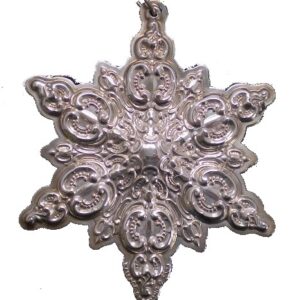 2004 Grande Baroque Snowflake Sterling Silver Christmas Ornament by Wallace 7th Edition
