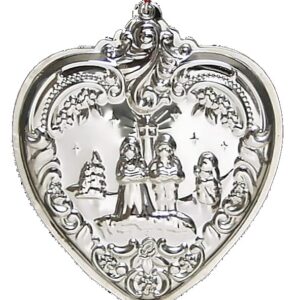 ​2004 Grande Baroque Heart Carolers Sterling Silver Christmas Ornament by Wallace 13th Edition