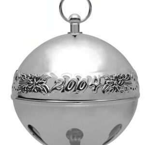 2004 Silver Plated Sleigh Bell Christmas Ornament by Wallace