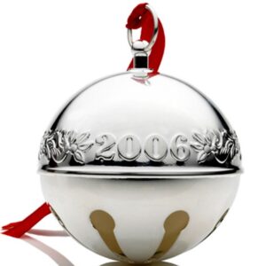 2006 Silver Plated Sleigh Bell Christmas Ornament by Wallace