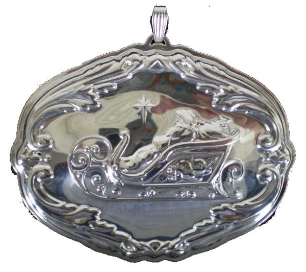 2009 Reed and Barton Song Here Comes Santa Claus Sterling Christmas Ornament 7th Edition
