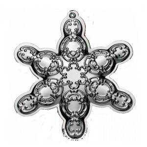 2013 Grande Baroque Snowflake Sterling Silver Christmas Ornament by Wallace 16th Edition