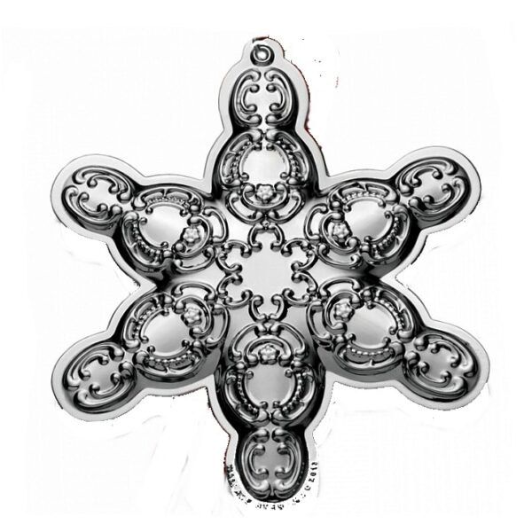 2013 Grande Baroque Snowflake Sterling Silver Christmas Ornament by Wallace 16th Edition