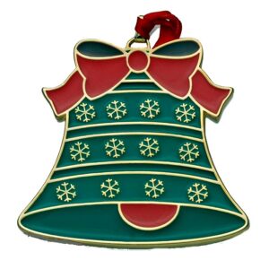 2013 Gold Plated Enameled Bell Christmas Ornament by Wallace 4th Edition