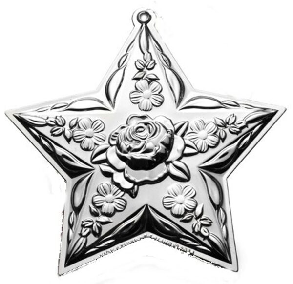 2014 Kirk Stieff Repousse Star Sterling Christmas Ornament 6th Edition