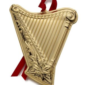 2024 Musical Harp Gold Plated Christmas Ornament by Wallace 3rd Edition