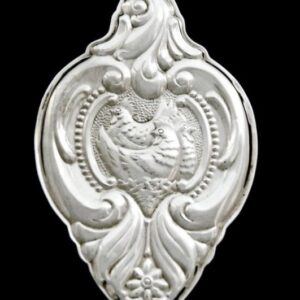 03 Three French Hens Sterling Christmas Ornament by Wallace Grande Baroque 1990