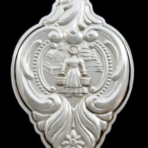 08 Eight Maids A Milking Sterling Christmas Ornament by Wallace Grande Baroque 1995