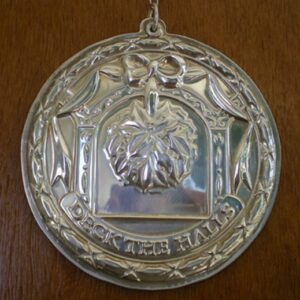 2002 Deck the Halls Songs of Xmas Sterling Christmas Ornament by Wallace 3rd Edition
