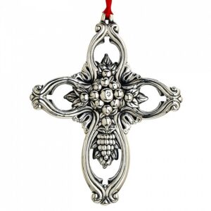 2013 Reed & Barton Francis 1st Pierced Cross Sterling Christmas Ornament 2nd Edition