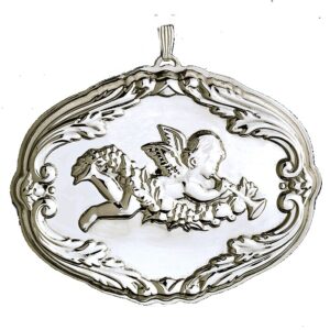 2014 Reed and Barton Song Angels We Have Heard on High Sterling Christmas Ornament 14th Edition