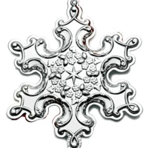 2012 Grande Baroque Snowflake Sterling Silver Christmas Ornament by Wallace 15th Edition