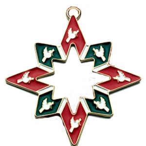 2012 Gold Plated Enameled Star Christmas Ornament by Wallace 3rd Edition
