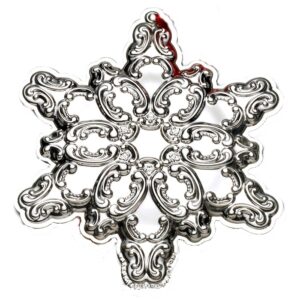 2014 Grande Baroque Snowflake Sterling Silver Christmas Ornament by Wallace 17th Edition