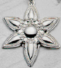2001 Star by Lunt Sterling Silver Christmas Ornament