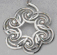 2001 Wreath Sterling Silver Christmas Ornament by Lunt