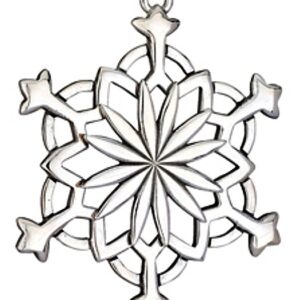 2012 Snowflake Sterling Silver Christmas Ornament by Lunt 24th Edition