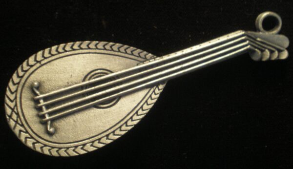 Mandolin Pewter Christmas Pendant by Lunt