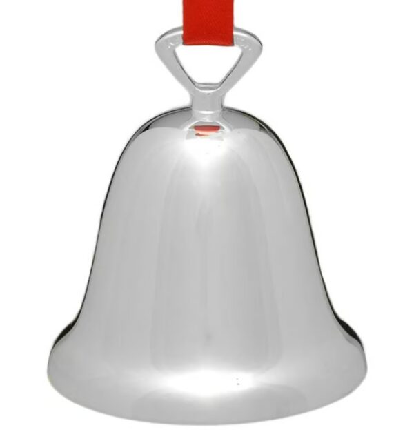 3-D Silver Plated Christmas Bell Ornament by Reed and Barton