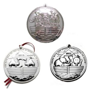 Noah's Ark Sterling Silver Christmas Ornaments by Towle