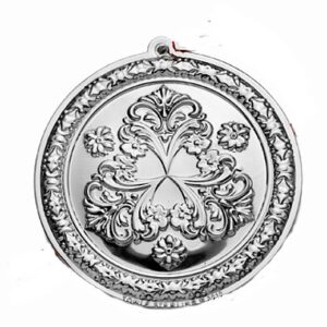 2010 Towle Old Master Rosette Flower Sterling Christmas Ornament 9th Edition