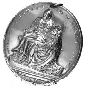 1974 Pieta Michelangelo Sterling Silver Medallion Pendant by Towle