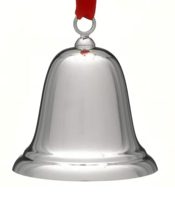 Engraved 3-D Bell Sterling Christmas Ornament by Reed & Barton Silversmiths
