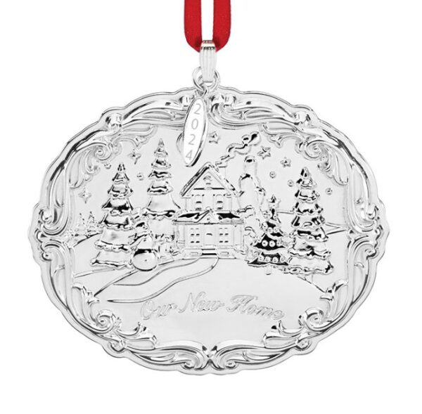 2024 Our New Home Sterling Christmas Ornament by Reed and Barton
