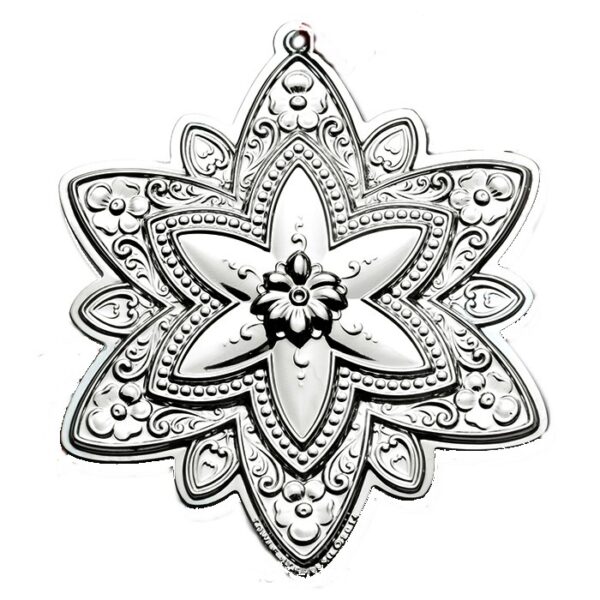 2014 Towle Old Master Snowflake Sterling Christmas Ornament 25th Edition