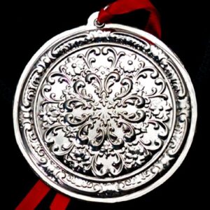 2003 Towle Old Master Rosette Flower Sterling Christmas Ornament 2nd Edition