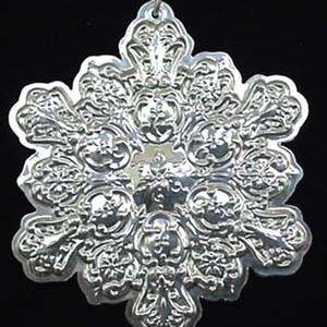 1991 Towle Old Master Snowflake Sterling Christmas Ornament 2nd Edition