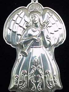 1993 Towle Angel with Horn Sterling Silver Christmas Ornament 3rd Edition