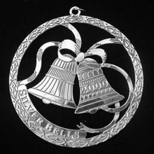 2000 Silver Bells Songs of Xmas Sterling Christmas Ornament by Wallace 1st Edition