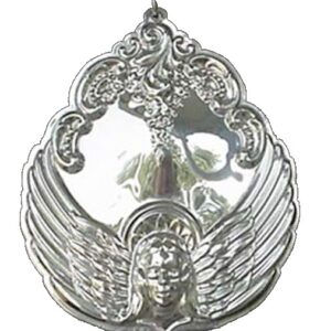 2001 Wallace Grande Baroque Angel Sterling Silver Christmas Ornament 1st Edition